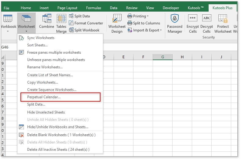 Quickly Insert A Monthly Or A Yearly Calendar In Excel
