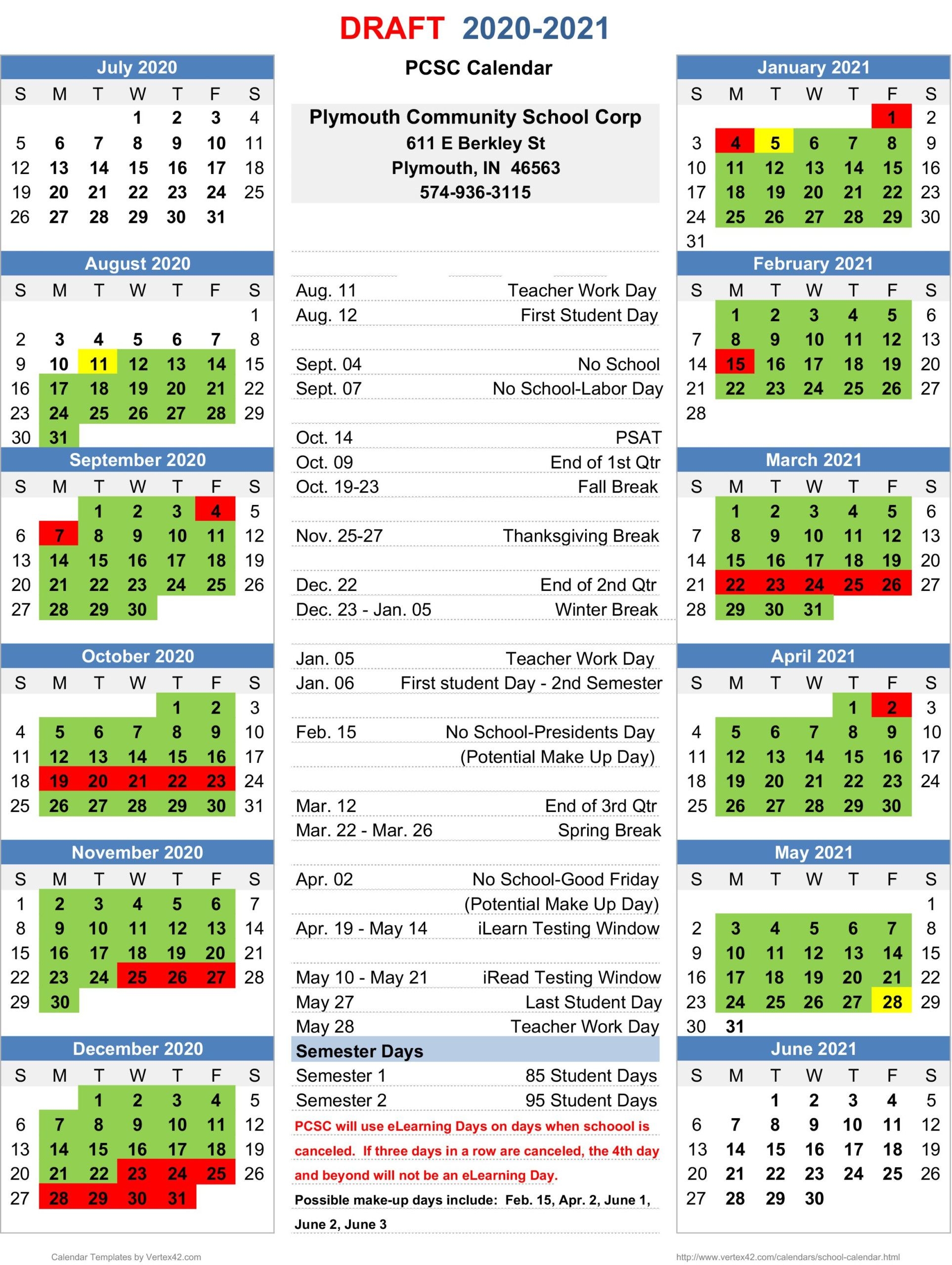 Rochester City School District Calendar 2020 2021