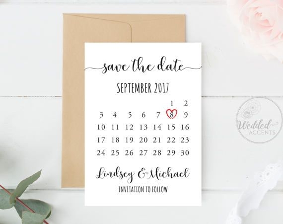 Save The Date Calendar, Save The Date Calendar Template