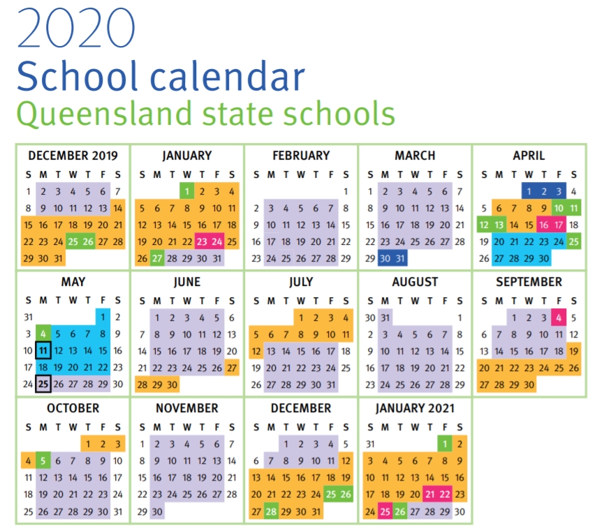 2022 School Calendar Qld