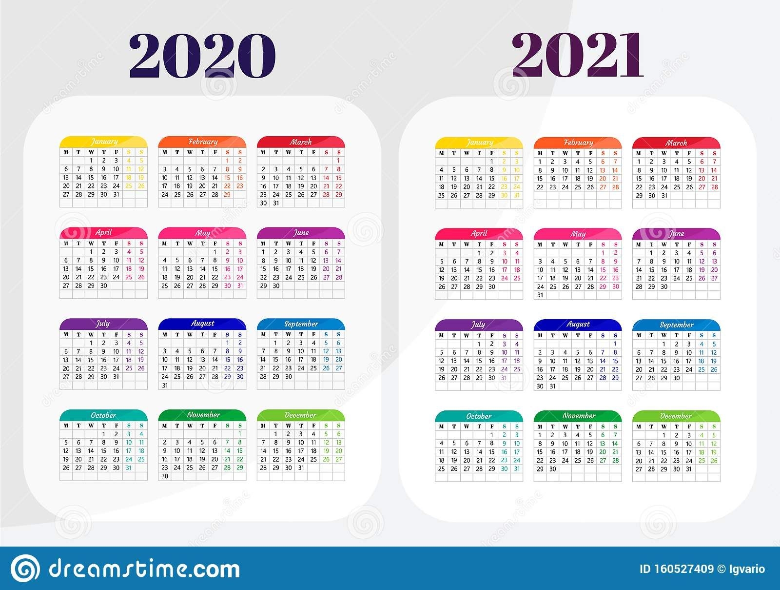 Six Year Calendar - 2017, 2018, 2019, 2020, 2021 And 2022