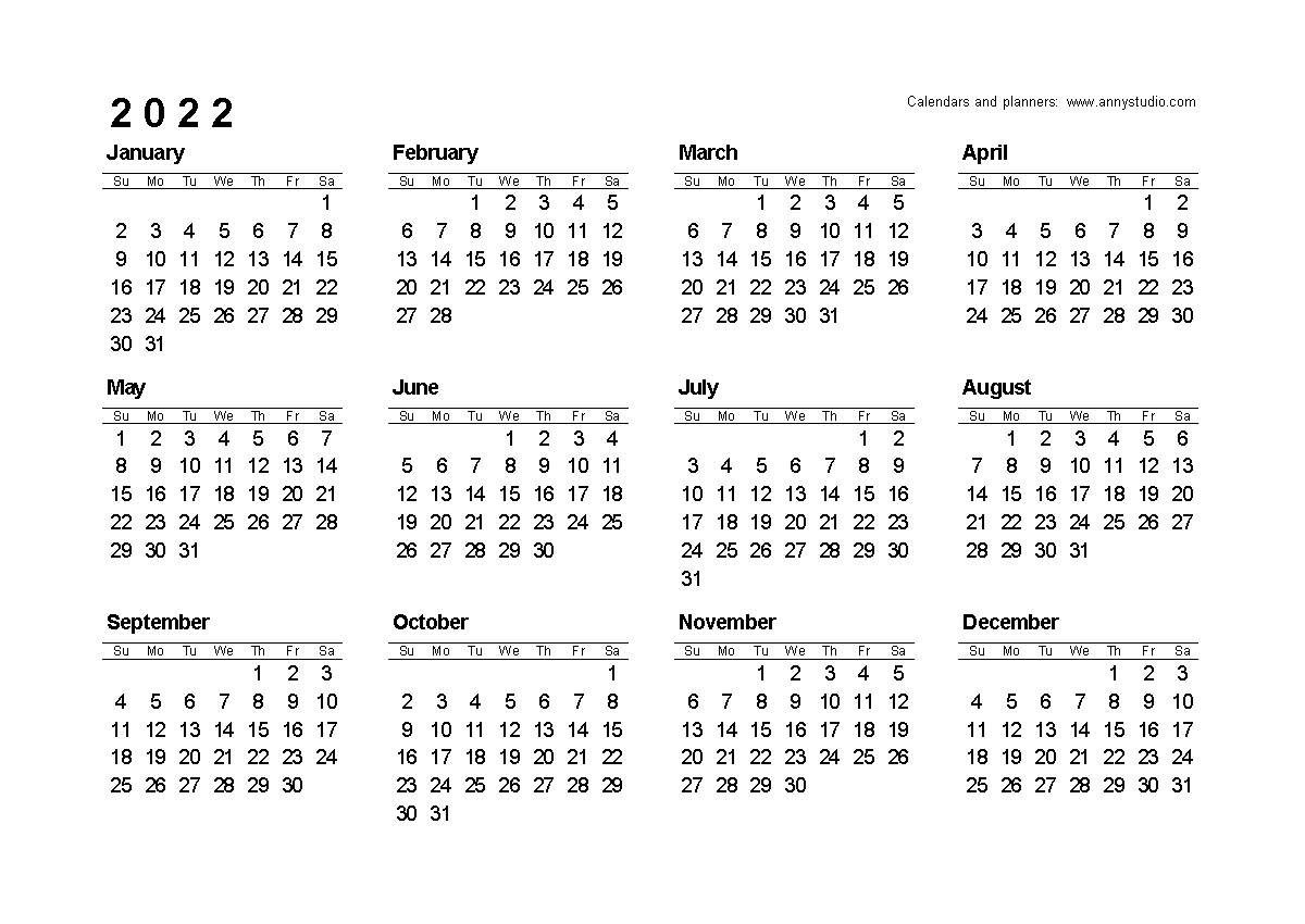 Small Yearly Calendars For 2021 And 2022 - Calendar