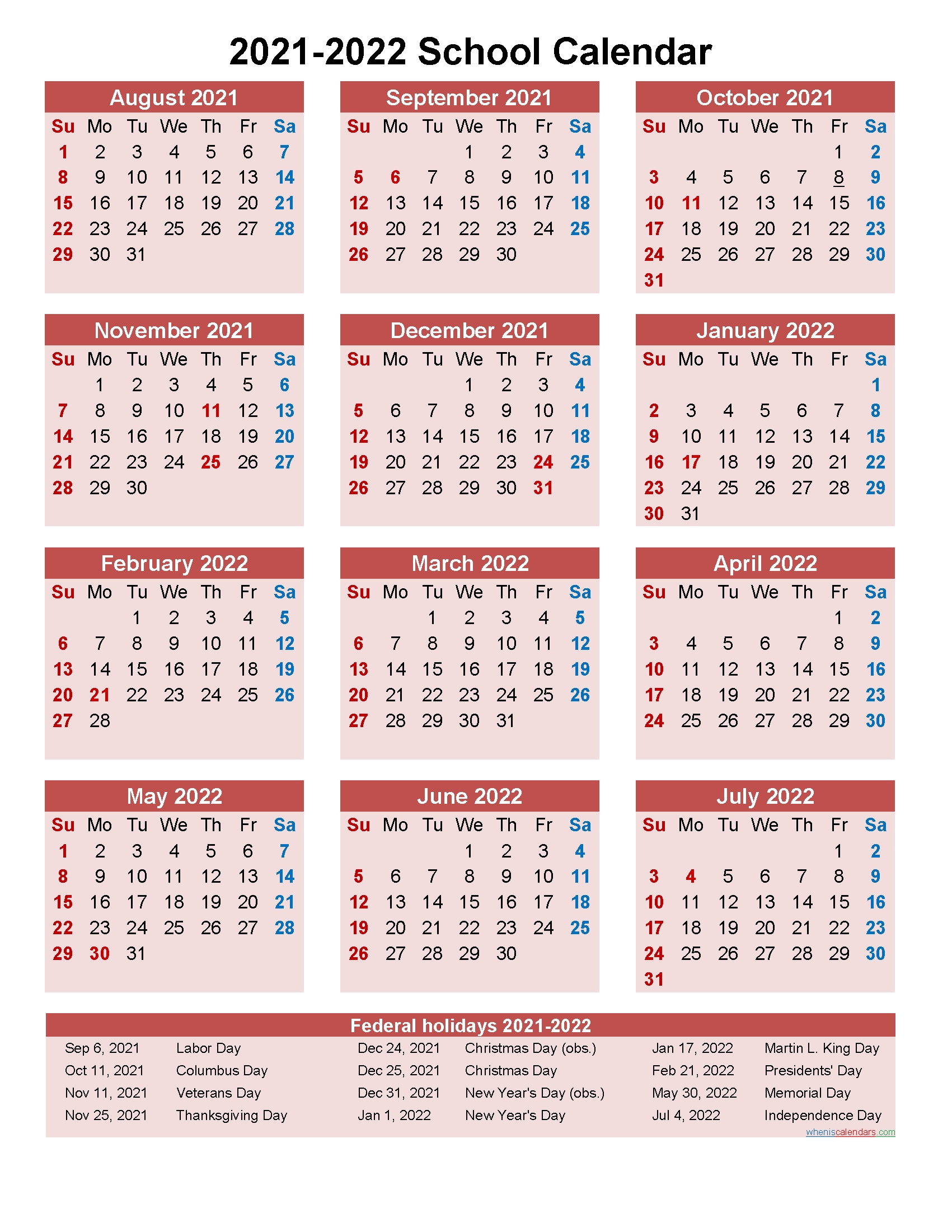 Sp2 Field Calendar 2021 | Lunar Calendar