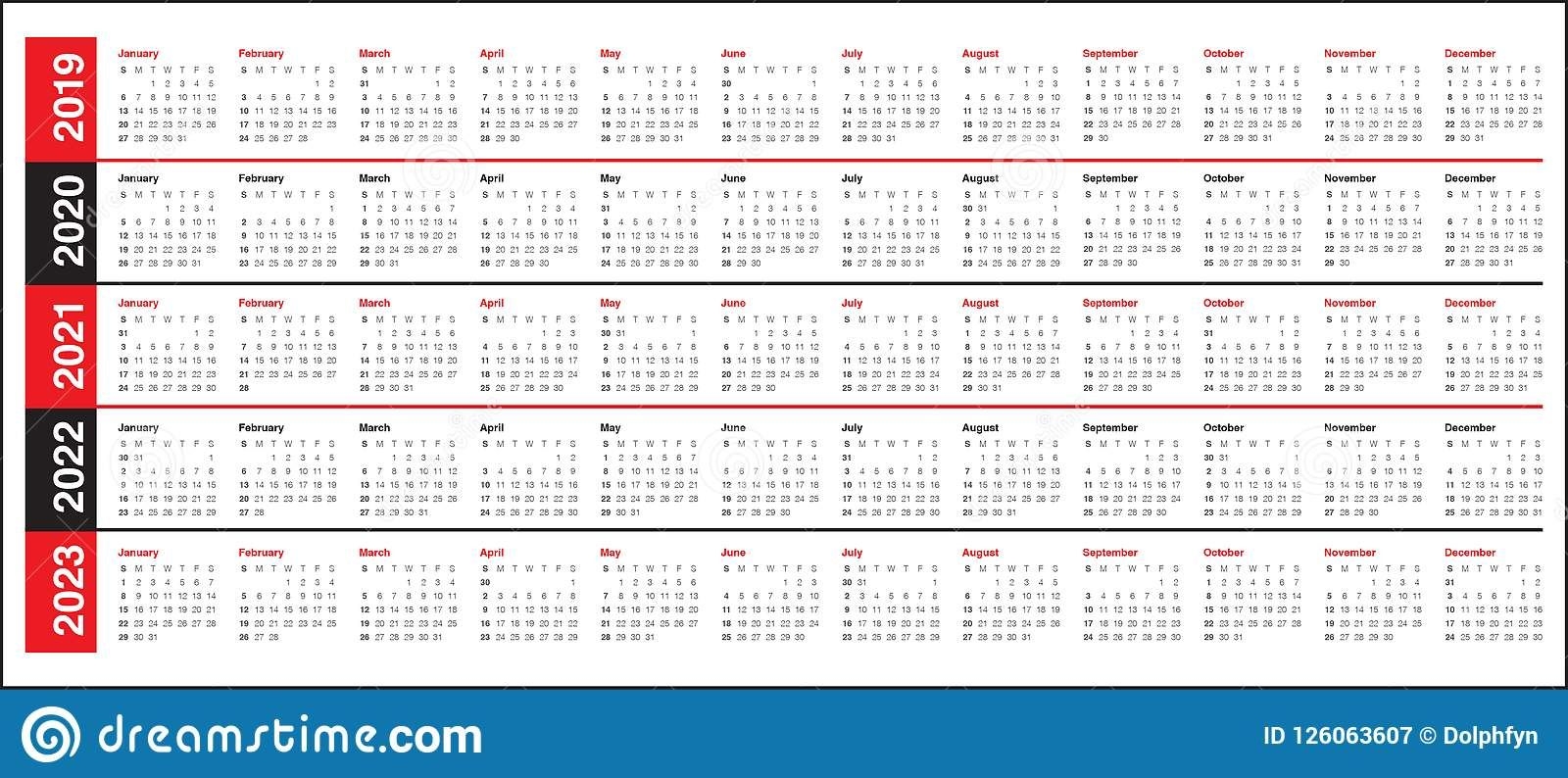 Three Year Calendar 2021-2023 | Calendar Printables Free Blank