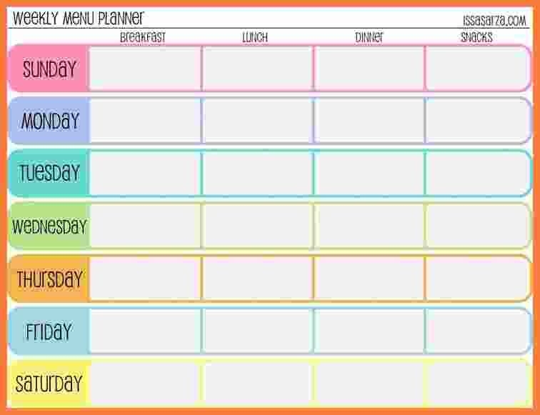 Weekly Calendar Template Word | Awsom