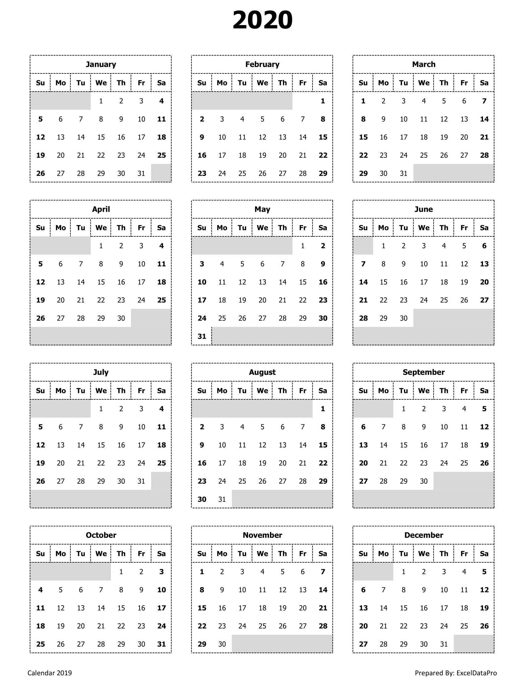 Year To View Calendar 2022 Printable | Printable Calendar 2021