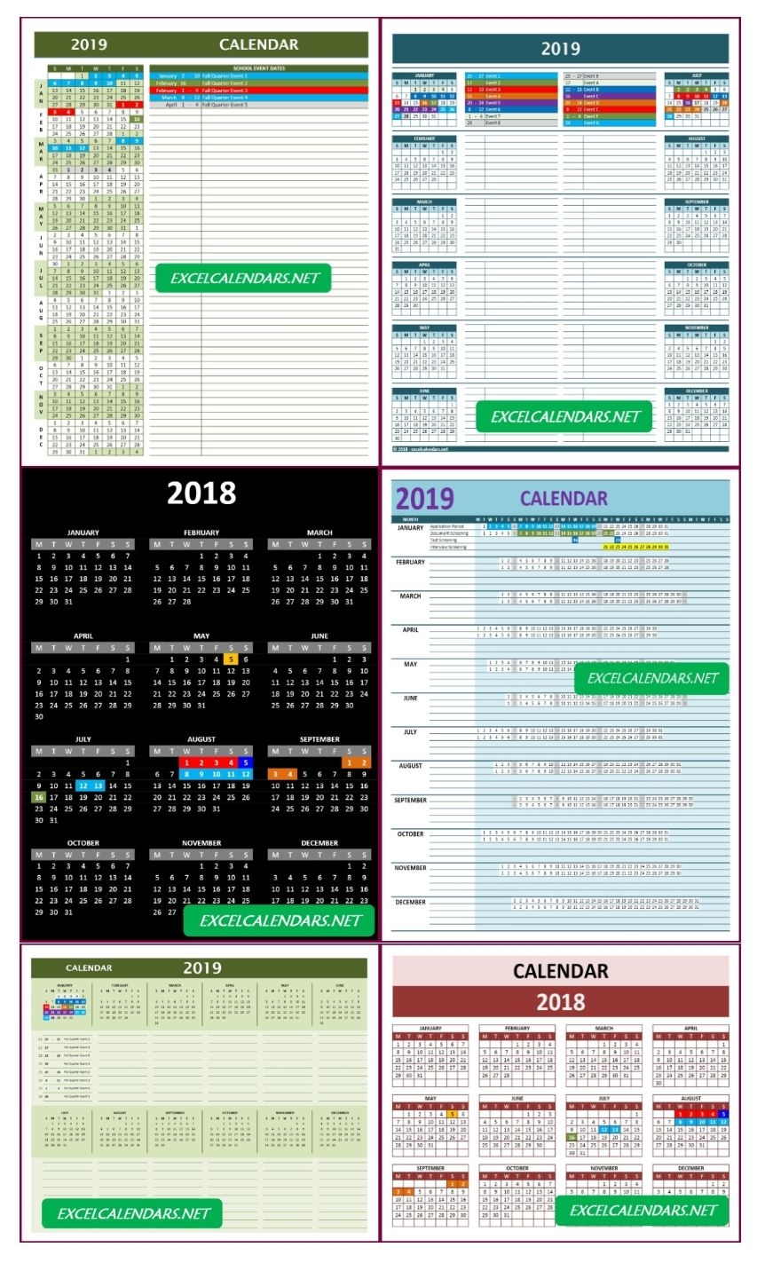 Yearly Calendar Templates For Year 2019 | 2020 | 2021