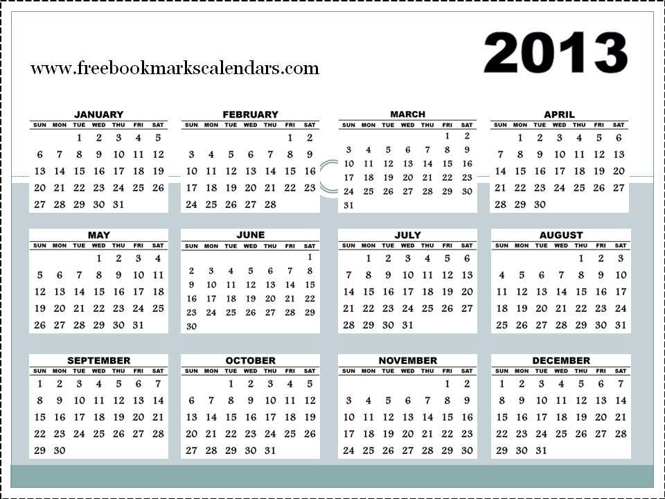 20+ 2013 Calendar - Free Download Printable Calendar