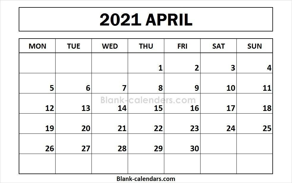 20+ April 2021 Calendar - Free Download Printable Calendar