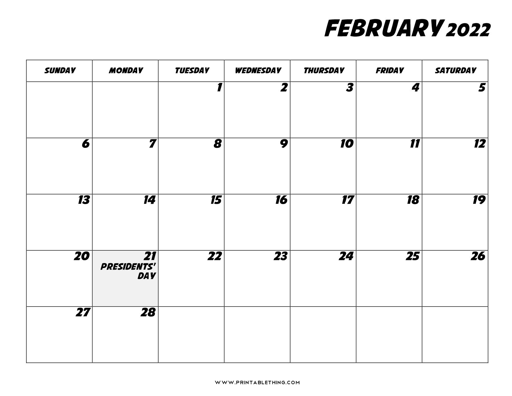 Effective Blank February And March 2022 Calendar