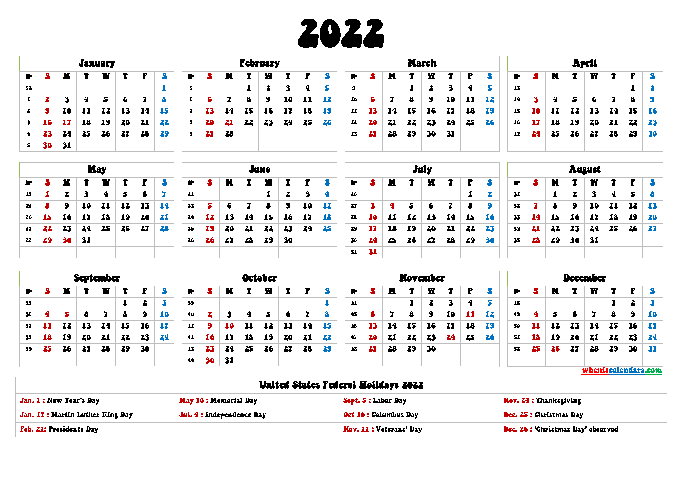 Create Your 2022 Julian Calendar Template