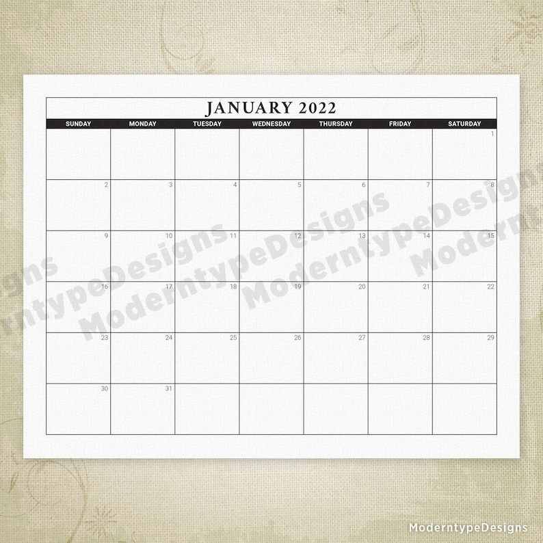 2020 Through 2022 Printable Calendars With Empty Boxes