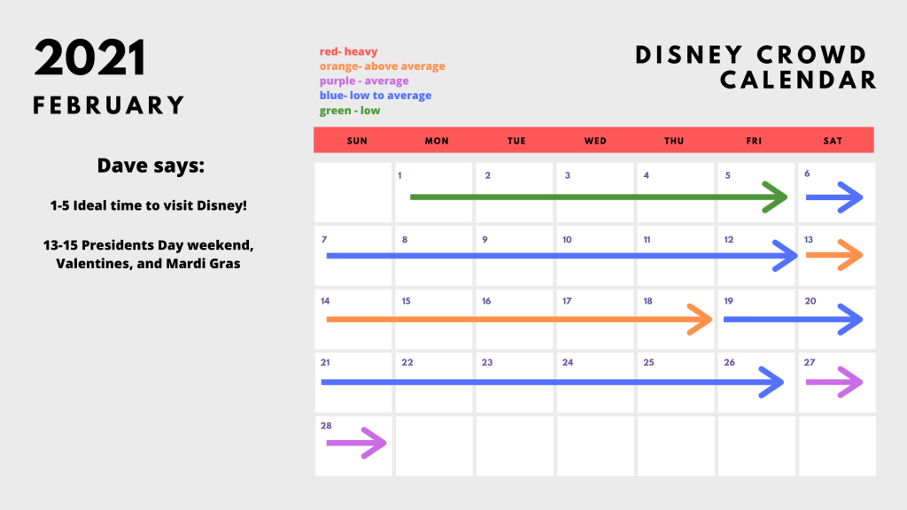 2021-2022 Disney World Crowd Calendar: Best (&amp; Worst