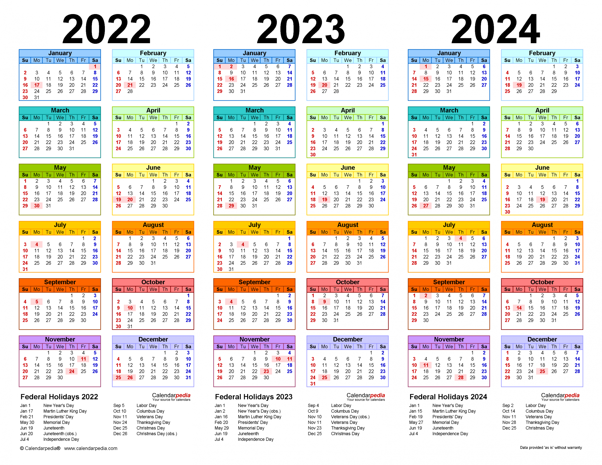 Perfect Printable Government Calendar 2022