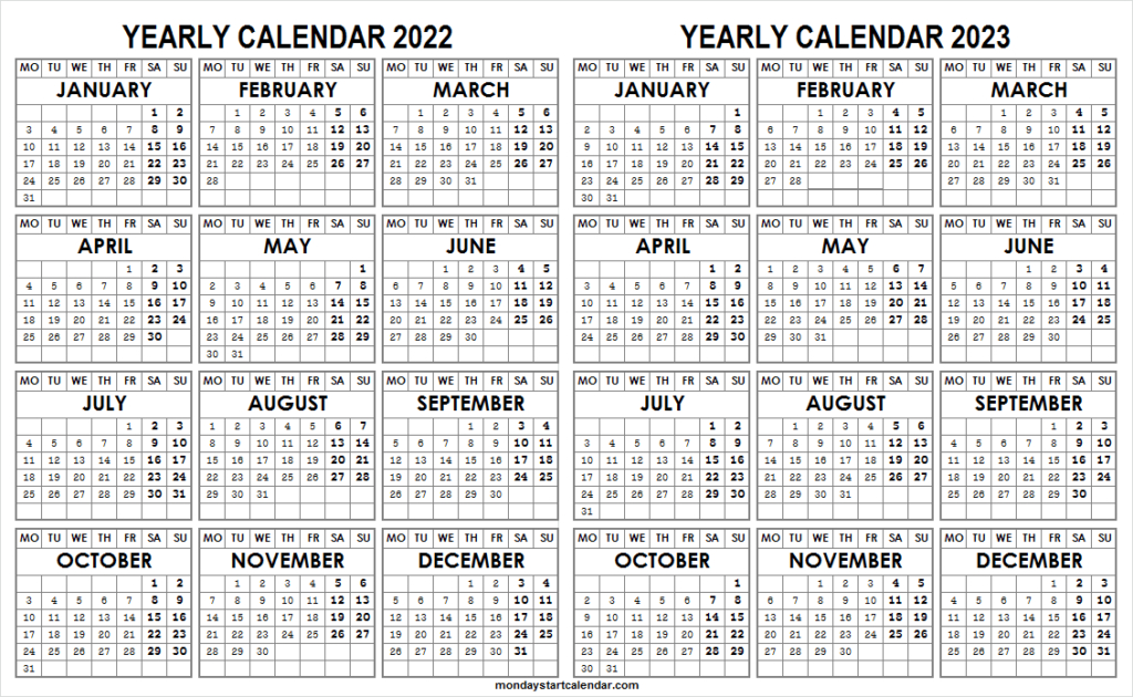 Free March 2022 Calendar Monday Start