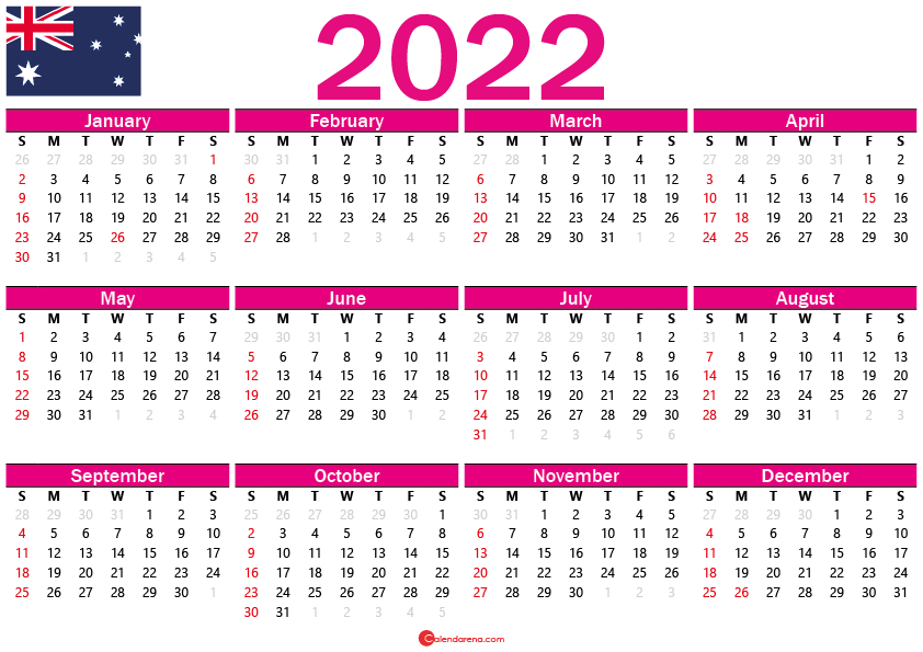 2022 Calendar Australia In 2021 | Calendar Australia