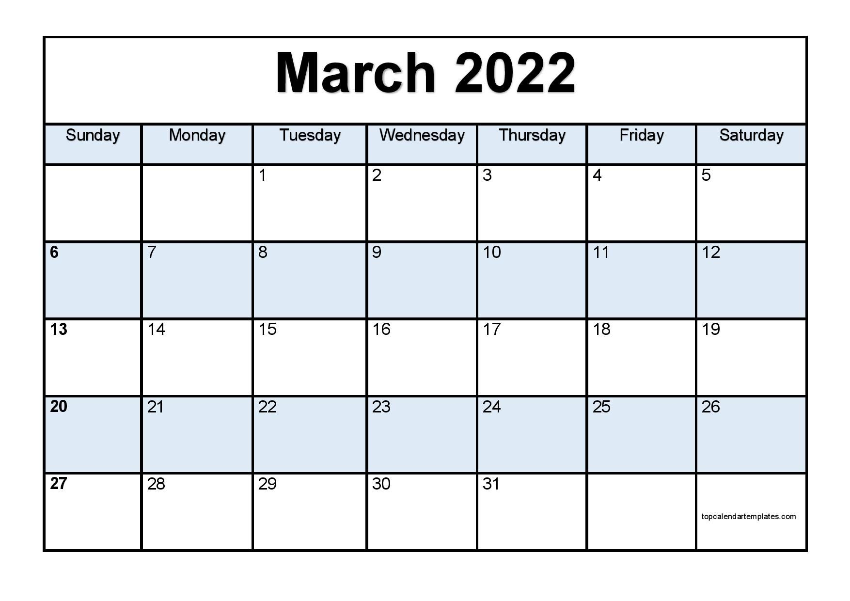 2022 Calendar Of March - Latest News Update