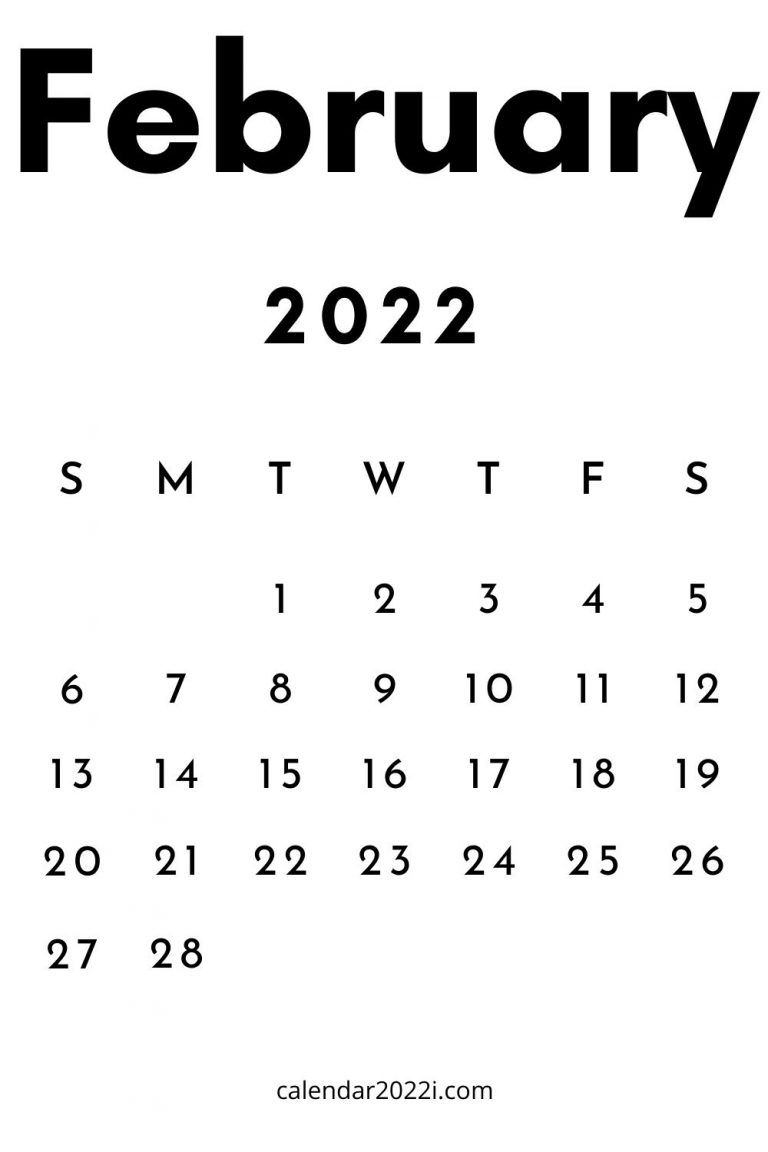 2022 Monthly Calendar Printable From January To December