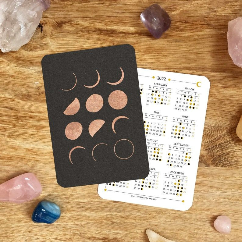 2022 Moon Lunar Calendar // Moon Phases // Mini Calendar