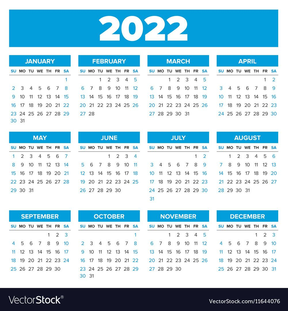 2022 Yearly Calendar Printable | Free Letter Templates