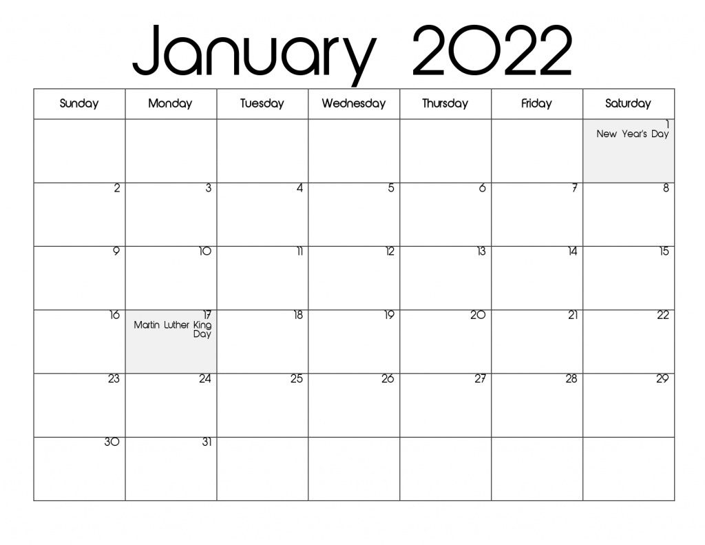 35+ 2022 Calendar Printable Pdf - Monthly With Holidays