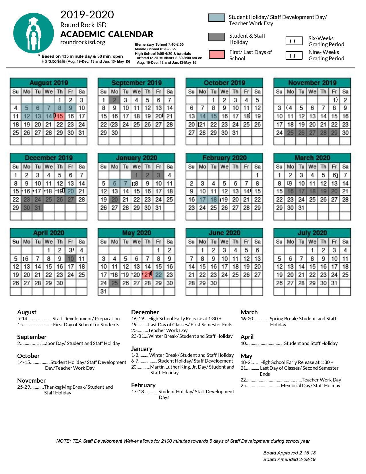 A M Academic Calendar 2021