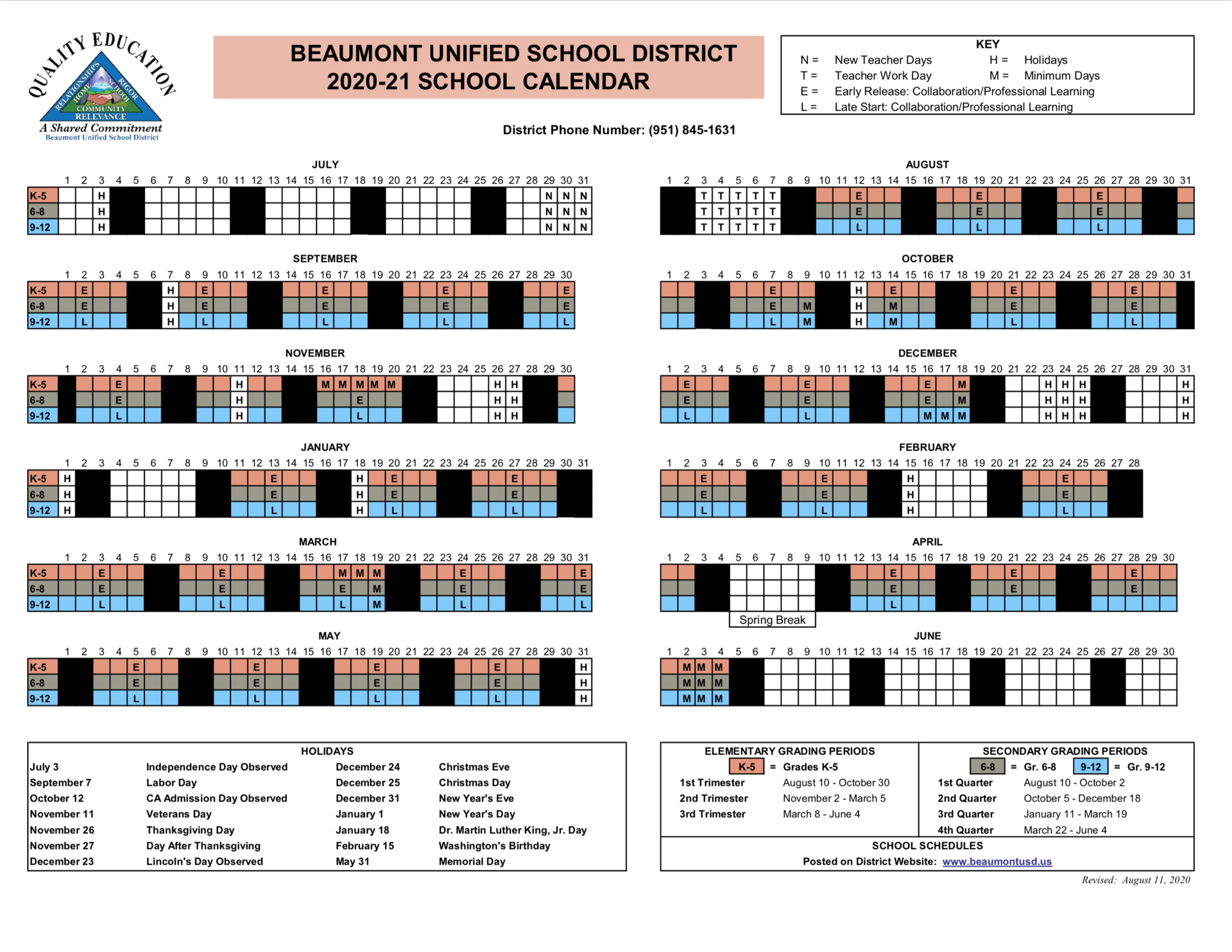 Apple Valley School District Calendar - Campus Calendar 2022