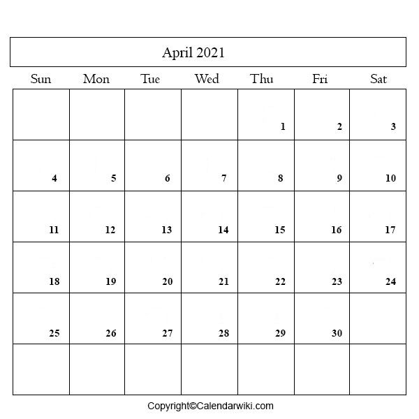 April 2021 Wiki Calendar / 2022 2023 Two Year Calendar