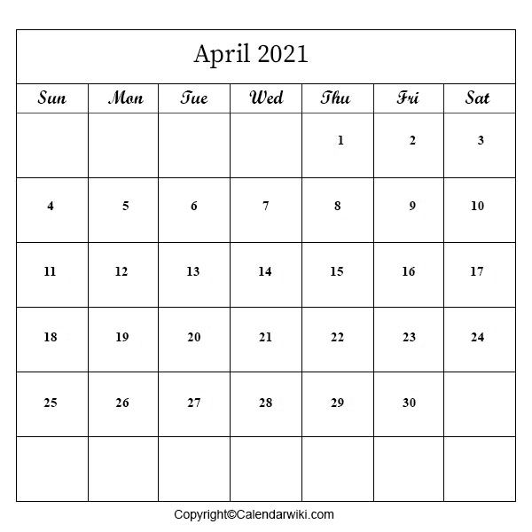 April 2021 Wiki Calendar / 2022 2023 Two Year Calendar