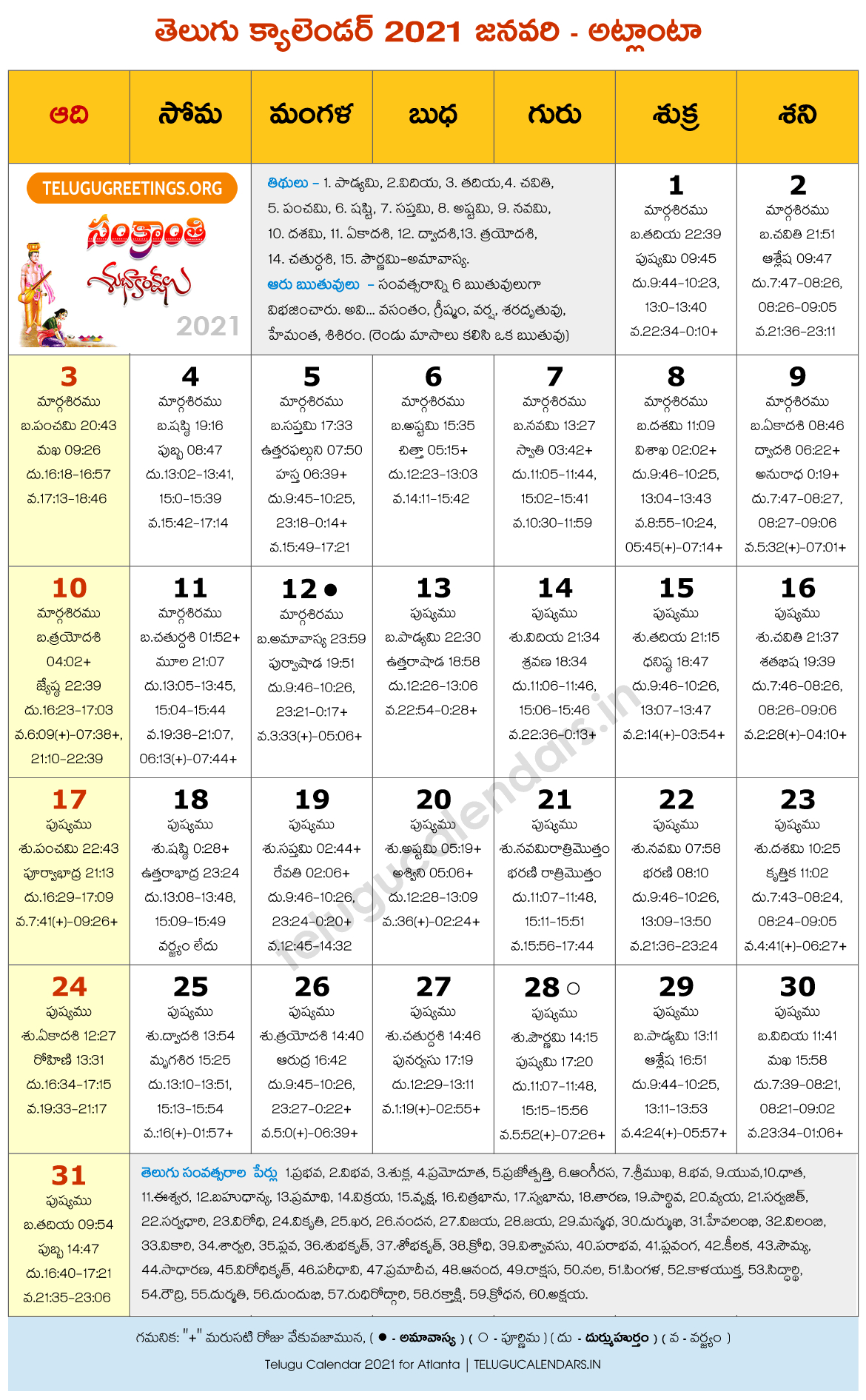 Atlanta Telugu Calendar 2022 - April 2022 Calendar