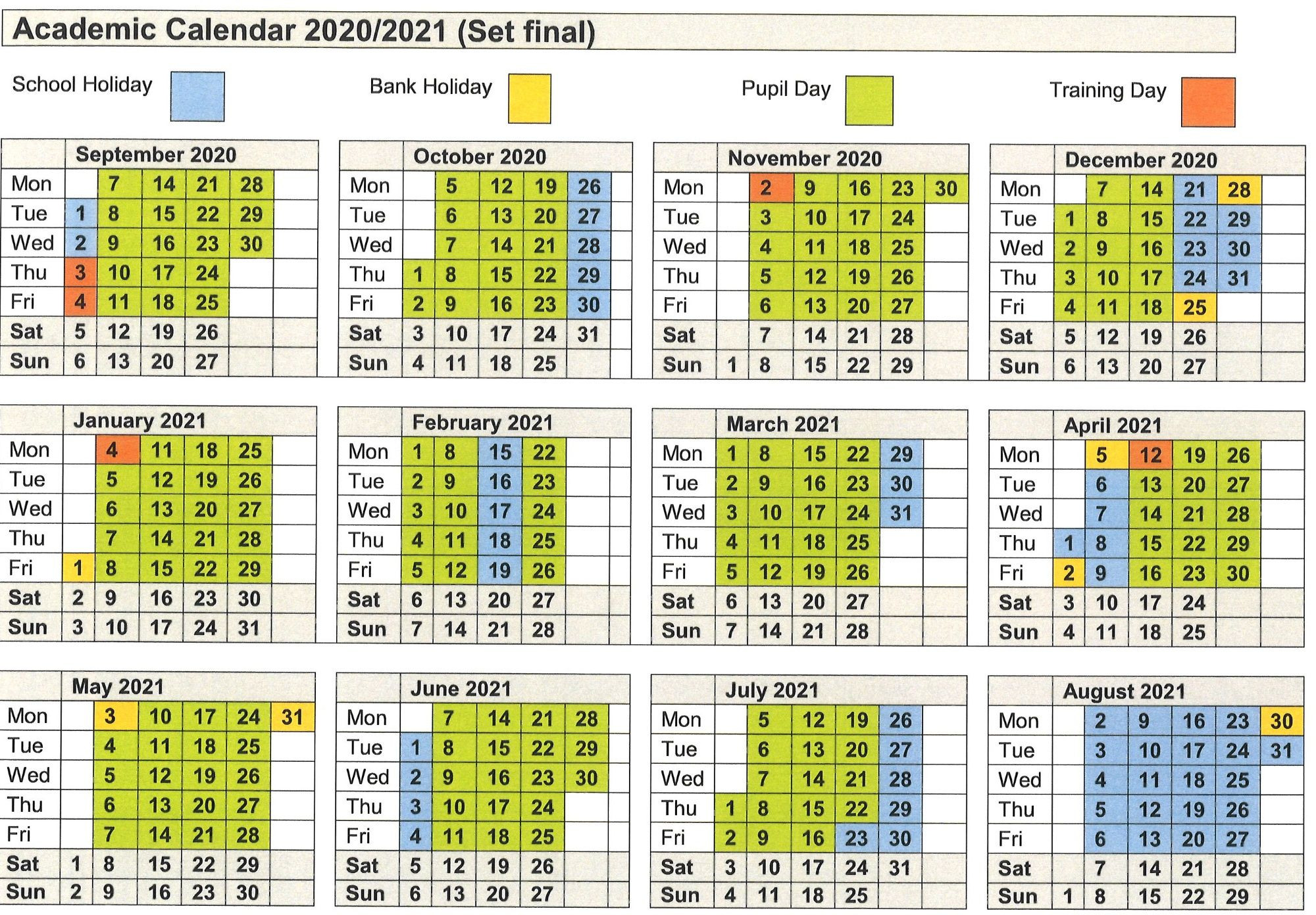 Bedford Central Calendar 2022 - Calendar 2022