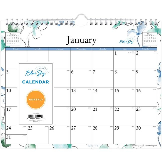 Bls101593 Blue Sky Lindley Wall Calendar - Julian Dates