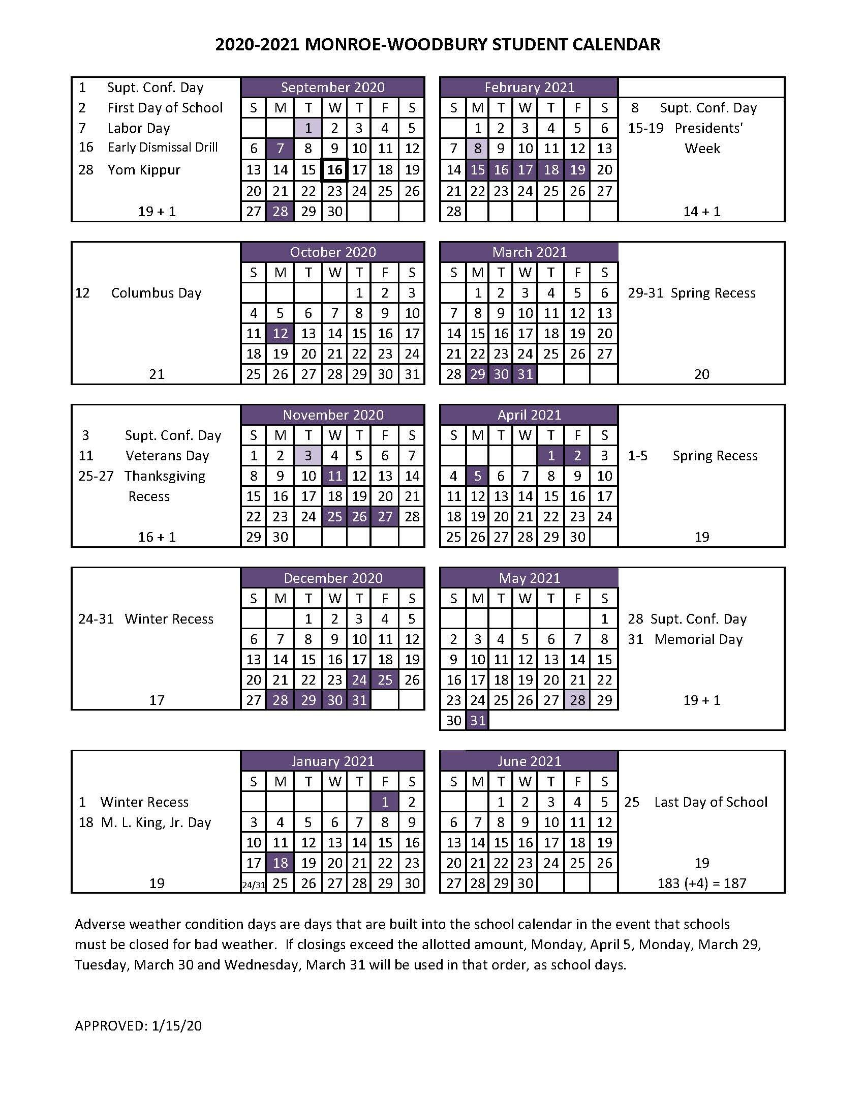 Board Of Education Calendar Nyc | Printable Calendar 2021-2022