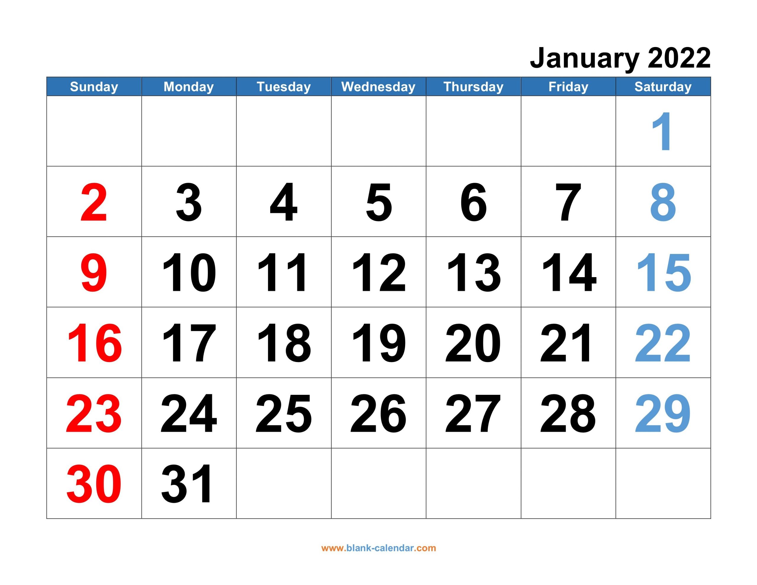 Calendar 2022 All Months