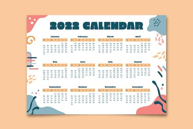 Calendar 2022 Freepik