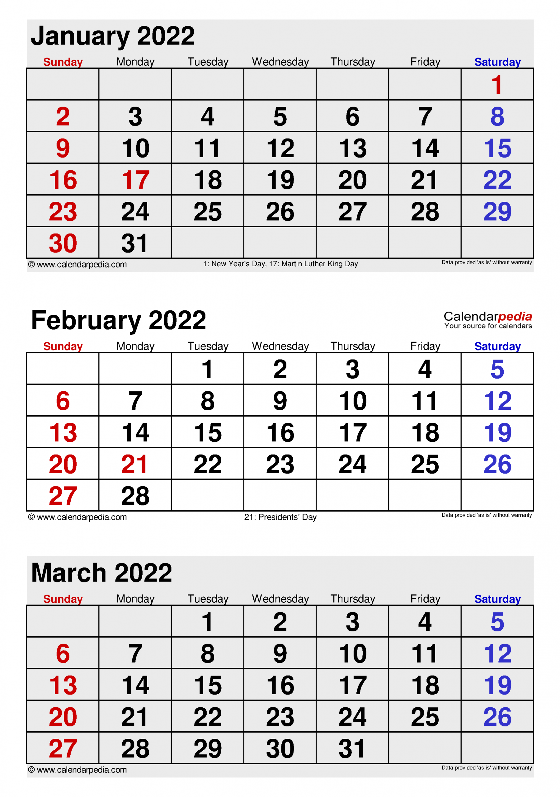 Calendar For 2022 February