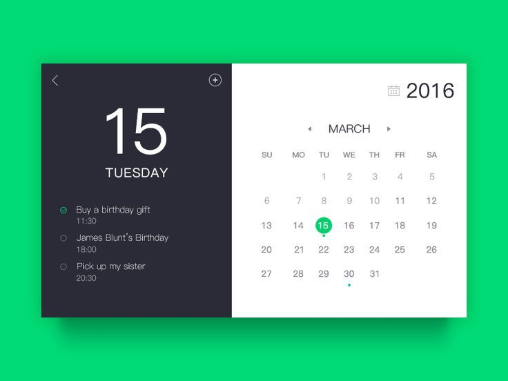 Calendar Widgets