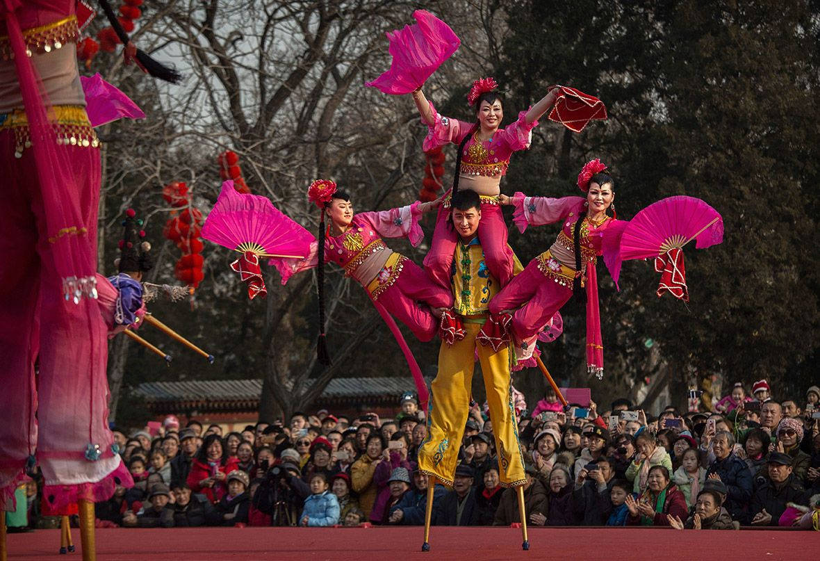 Chinese New Year 2016: Colourful Spring Festival Temple