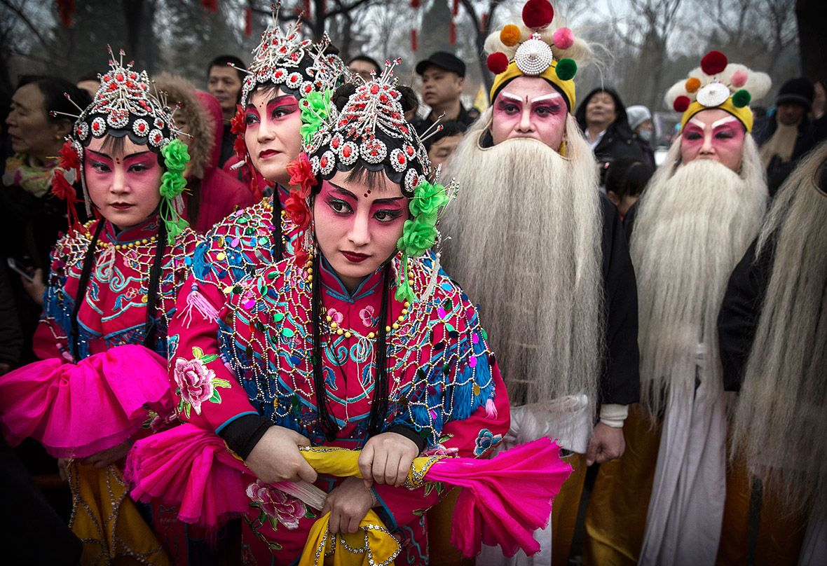 Chinese New Year: Fireworks And Dragon Dances At Spring