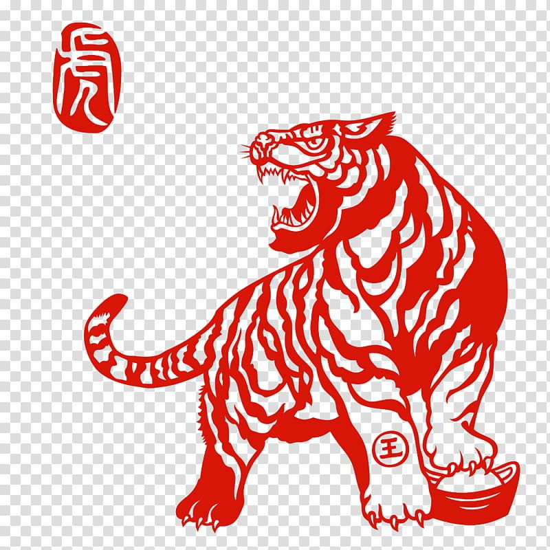 Chinese New Year Red, Chinese Zodiac, Tiger, Astrological