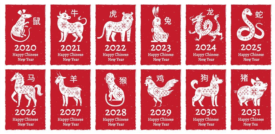 Chinese New Year Zodiac Seal. Traditional China Horoscope