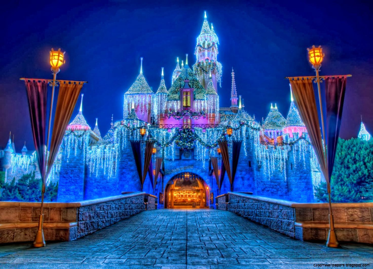 Christmas Castle Wallpaper Hd | Zoom Wallpapers