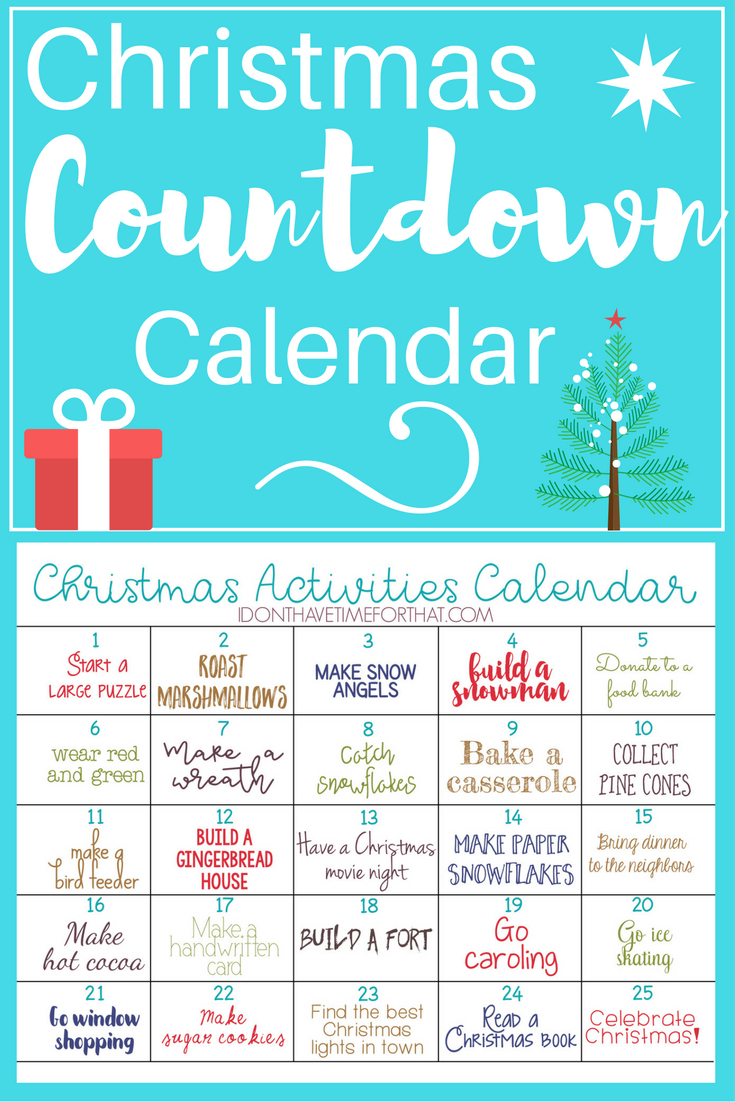 Christmas Countdown Calendar Activities