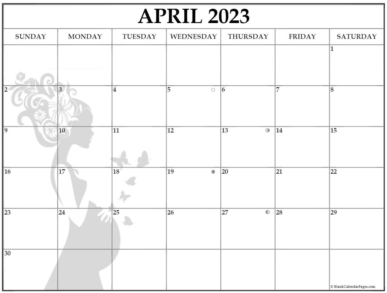 Collection Of April 2023 Photo Calendars With Image Filters.