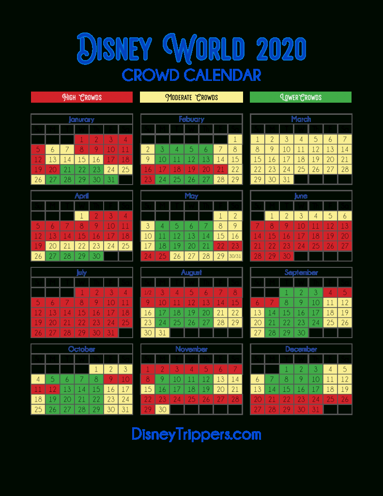 Crowd Calendar Disney World 2022 | Printable Calendars 2021
