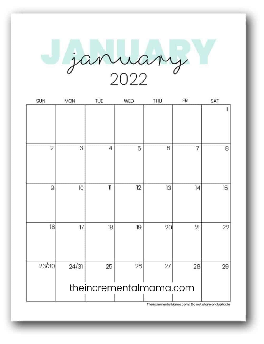 Cute 2022 Printable Calendar - 12 Free Printables To Get