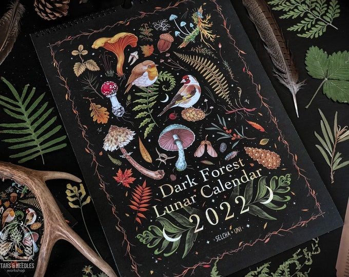 Dark Forest Lunar Wall Calendar 2022