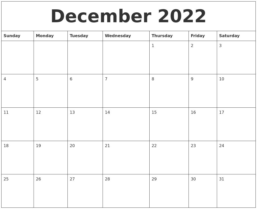 December Uf Calendar 2022 - January Calendar 2022