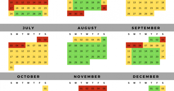 Disney 2022 Crowd Calendar | Printable Calendars 2021