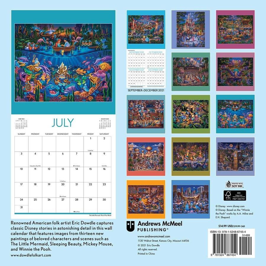 Disney Dowdle 2022 Wall Calendar - Book Summary &amp; Video